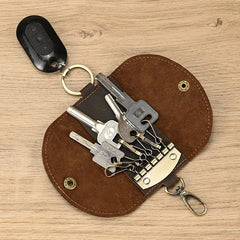 Men's Leather Key Bag Head Layer Cow Leather Multi-Color Key Wallet