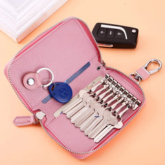 Leather Unisex Key Wallet Multi-function Storage Bag