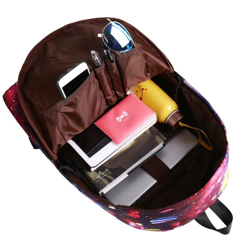 Leaves Printed Women Backpack School Bags Large Capacity