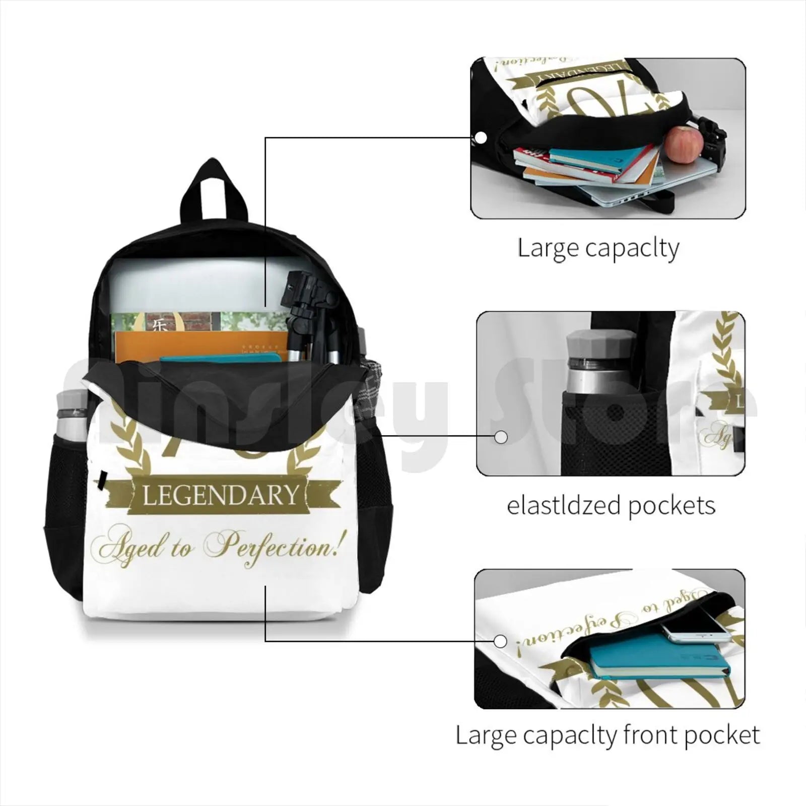 Legendary 70Th Birthday Outdoor Hiking Backpack - Turning 70 Years Old Age Funny