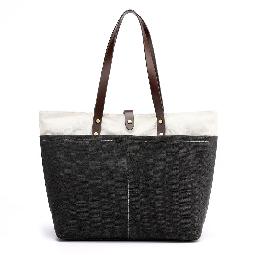 Canvas Shoulder Bag for Women Casual Travel Shopping Crossbody Handbag