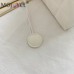 Geometric Embossed Messenger Bag Women PU Square Box Shape Drawstring Handbags