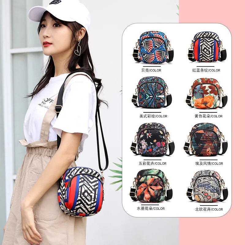 National Printed Women's Shoulder Bag Waist Bag Small Satchel