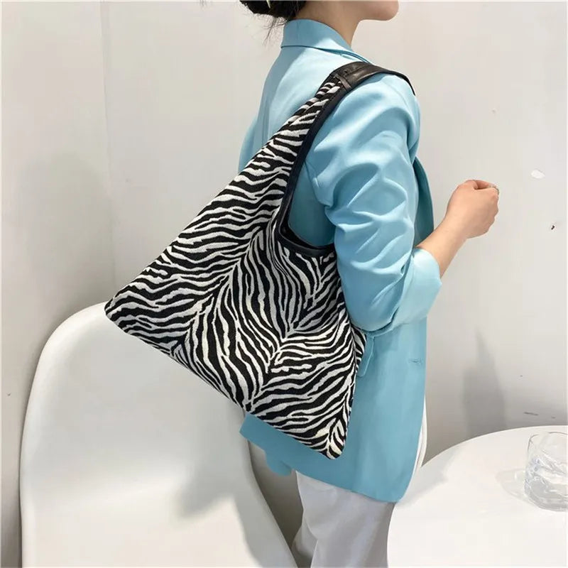 Leopard Print Handbag Women Large Capacity Shoulder Bag Female Summer Travel