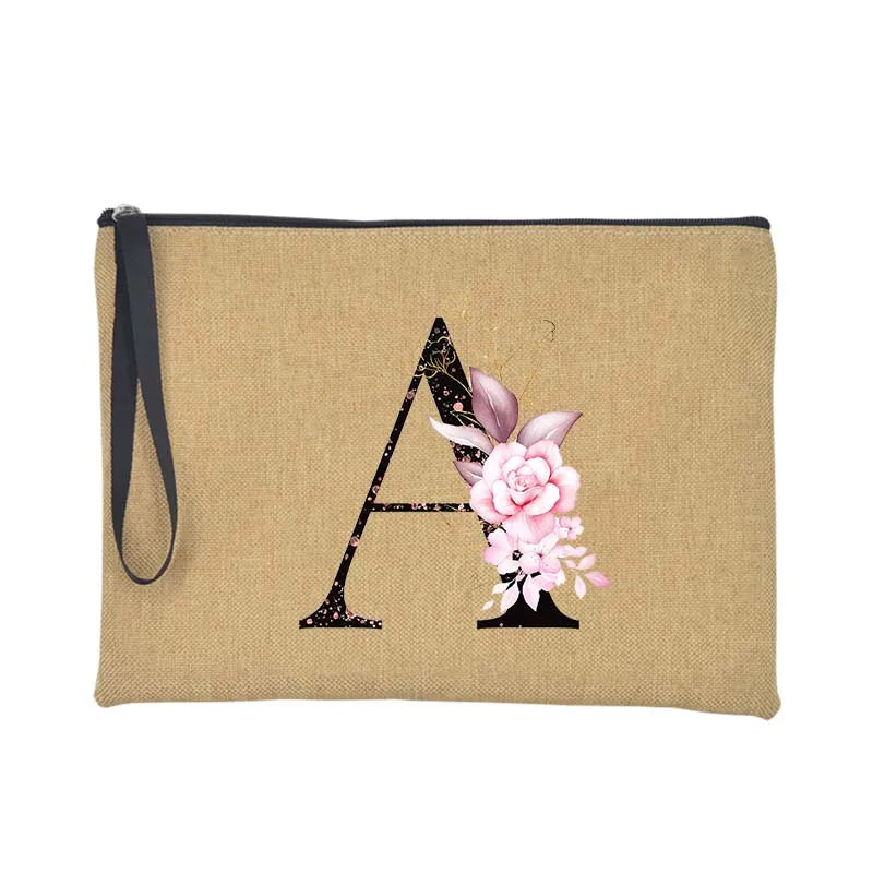 Letter Print Wallet Women Large Wrist Purses Female Clutch