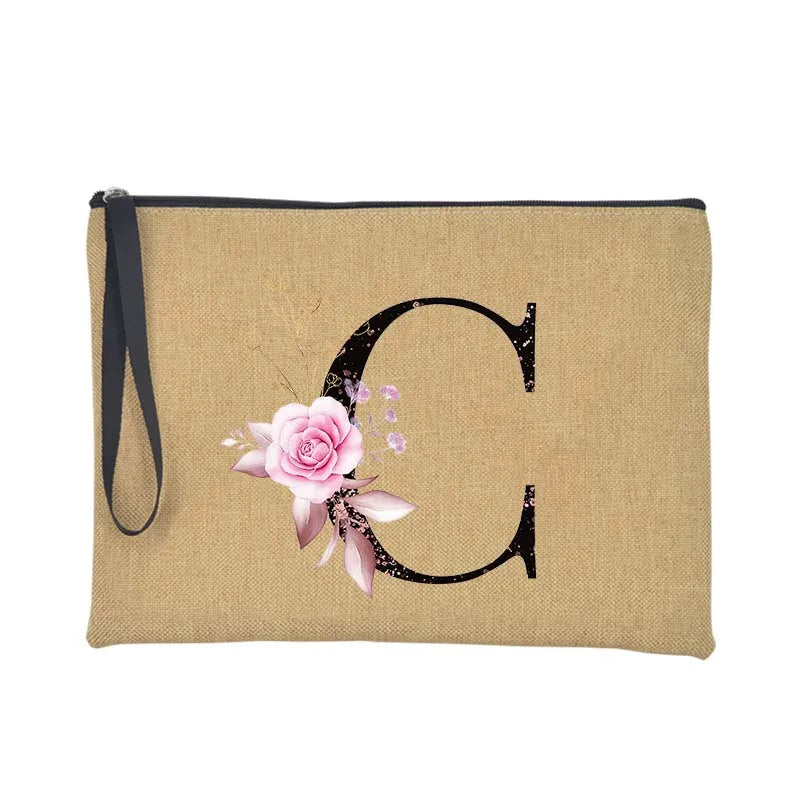 Letter Print Wallet Women Large Wrist Purses Female Clutch