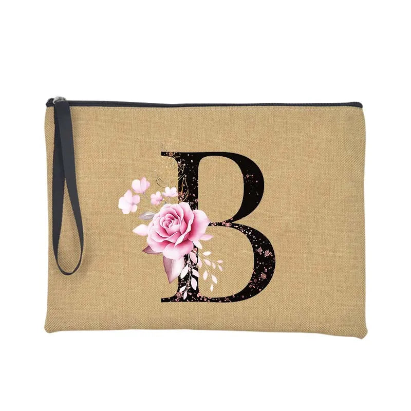 Letter Print Wallet Women Large Wrist Purses Female Clutch
