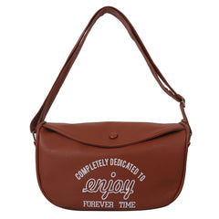Printed Shoulder Bag Crossbody Bag PU Leather Soft Large Capacity