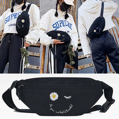 Lightning Daisy Printing Waist Bag Outdoor Sport Men Run Chest Pack