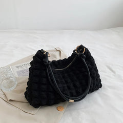 Soft Winter Tote Bag Casual Armpit Handbag for Women