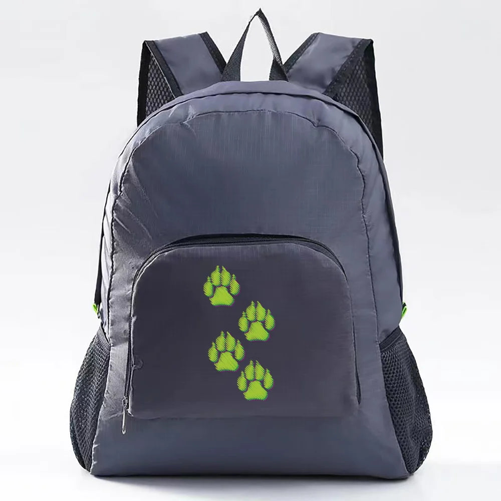 Foldable Lightweight Climbing Backpack Dog Footprints Pattern