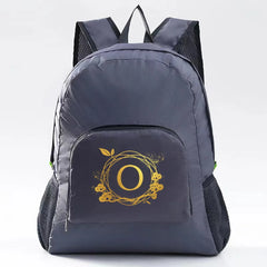 Ultralight Foldable Backpack for Travel Hiking - Wreath Letter Pattern
