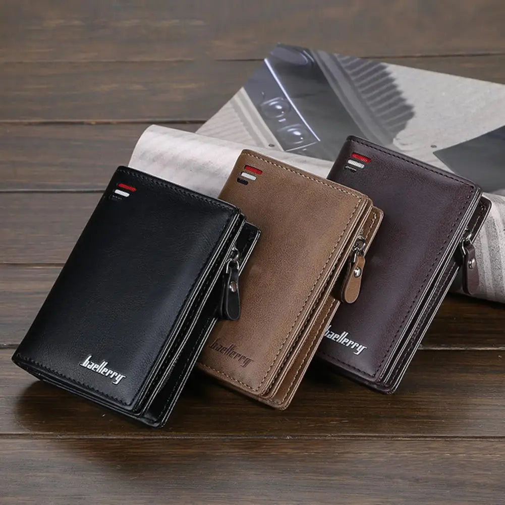 Retro Square Coin Purse Male Cash Holder for Trip