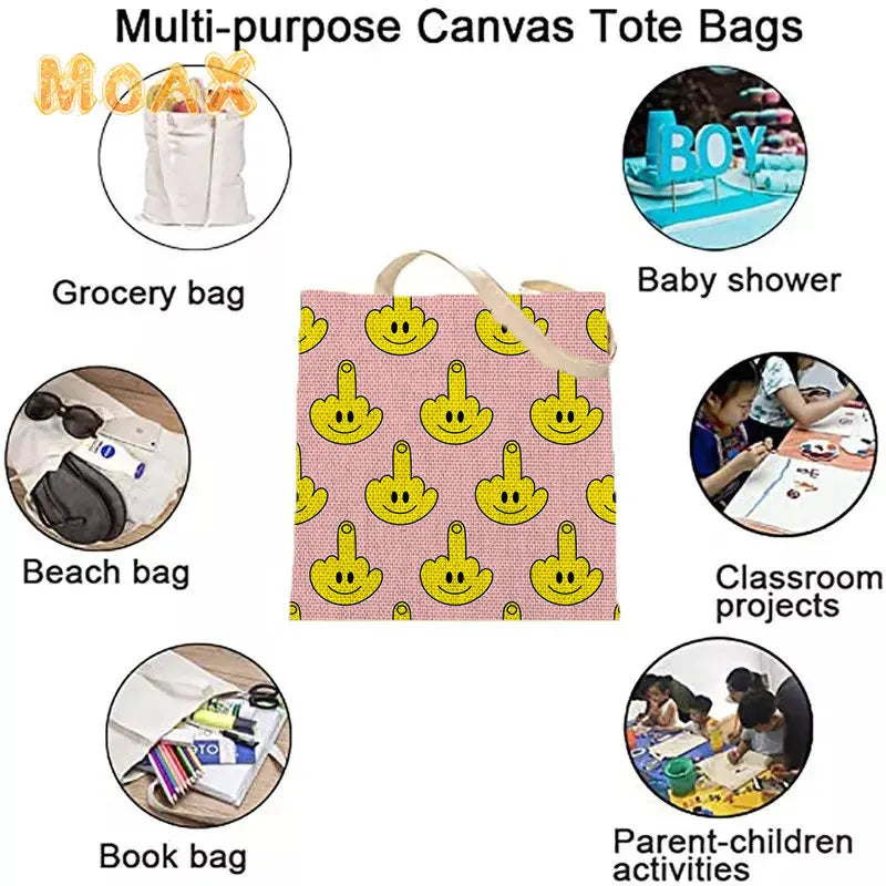 Graceful Printed Shopping Bag Women Harajuku Canvas Eco Tote Bag