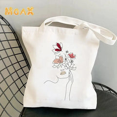 Graceful Printed Shopping Bag Women Harajuku Canvas Eco Tote Bag