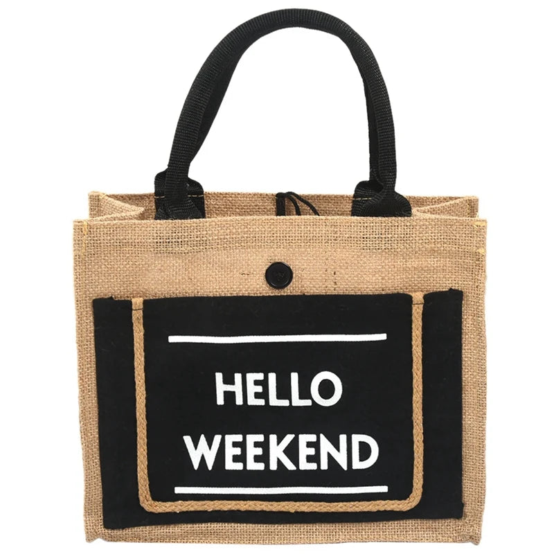 Large Capacity Linen Shoulder Bag for Women