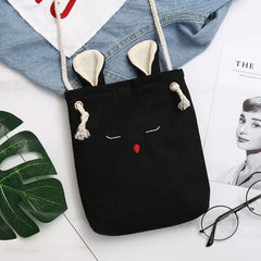 Linen Rabbit Cotton Messenger Bags for Women
