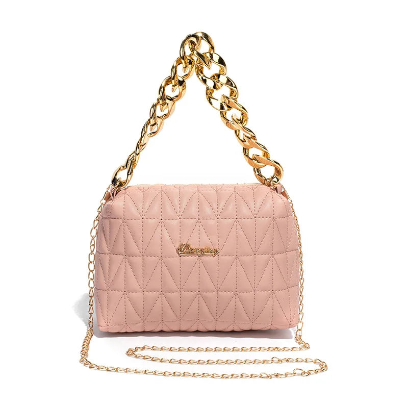 Lingge Chain Mobile Phone Bag Women Handbag
