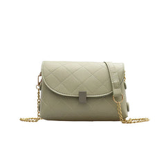 Lingge Chain PU Handbag Square Women's Crossbody Bag