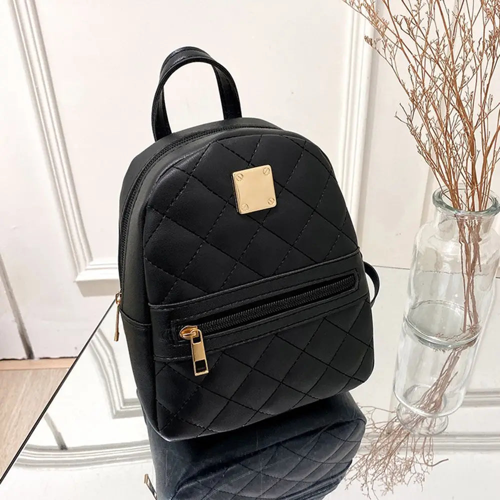 Lingge Embroidery Ladies Crossbody Mini Small Backpack Women Messenger Bag