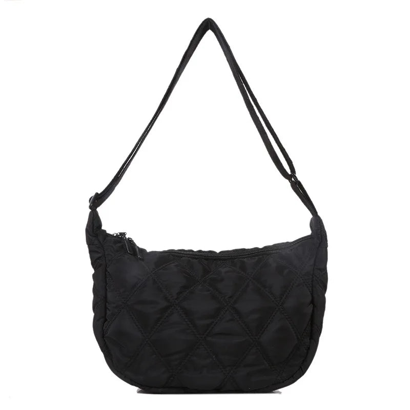 Lingge Embroidery Thread Women Shoulder Bags Large-capacity Crossbody Bags