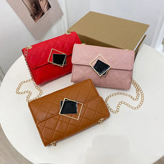 Classic Square Lock Embroidery Totes Handbag