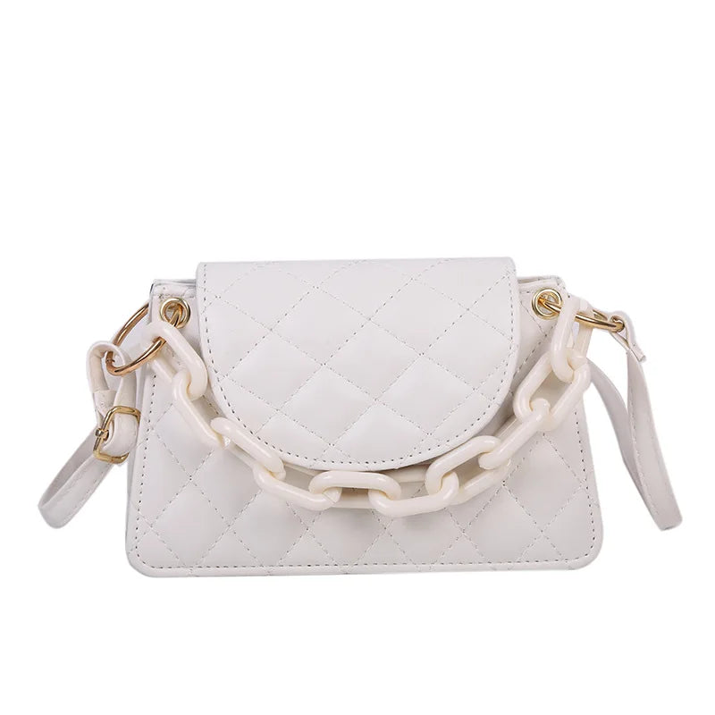 Lingge embroidery Shoulder Bag Crossbody Handbag
