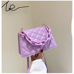Lingge embroidery Shoulder Bag Crossbody Handbag