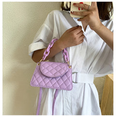 Lingge embroidery Shoulder Bag Crossbody Handbag