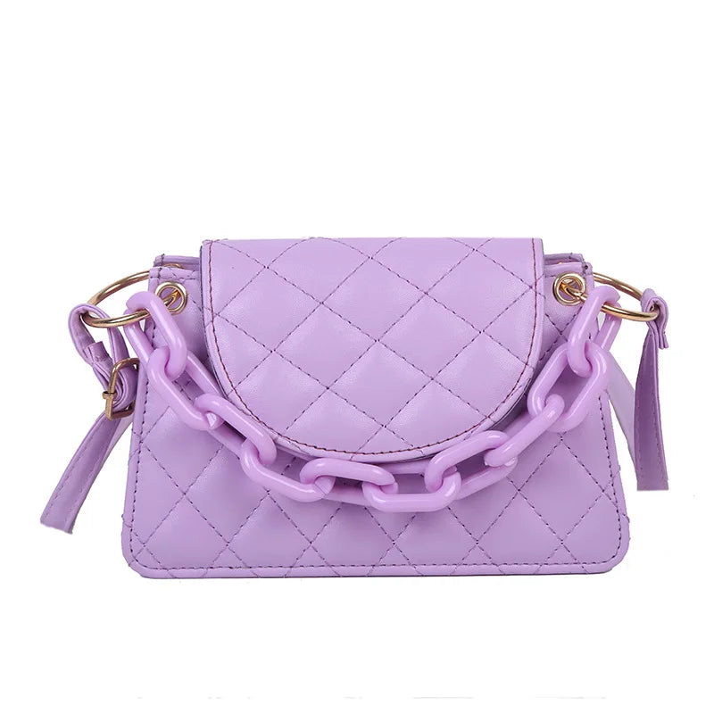 Lingge embroidery Shoulder Bag Crossbody Handbag
