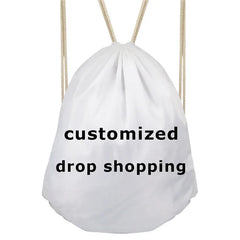 Animals Print Women's Mochila Drawstring Bag Stylish Cinch Backpack