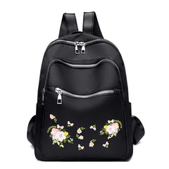 Chinese Style Flower Pattern Backpack for School