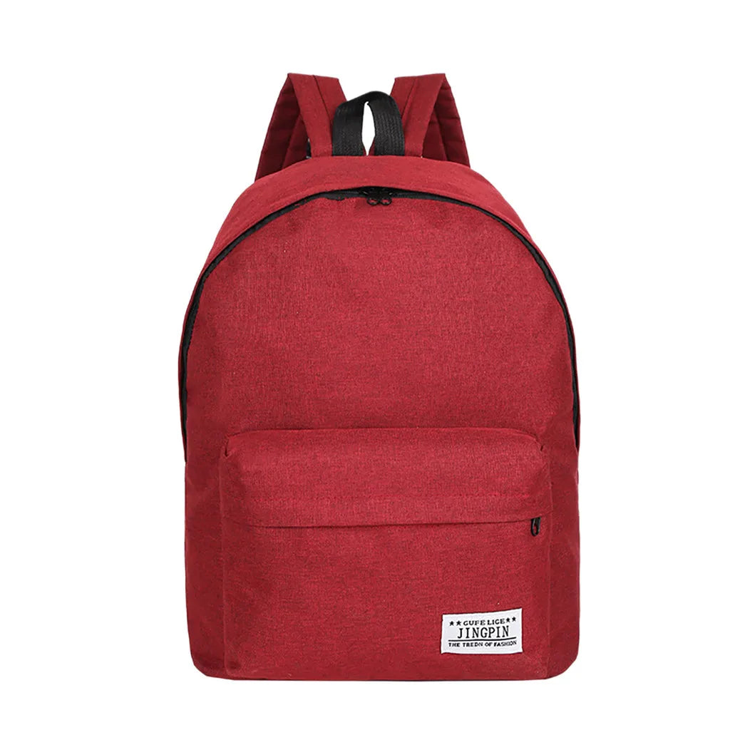 Girls Canvas Backpack College Student Travel Bag