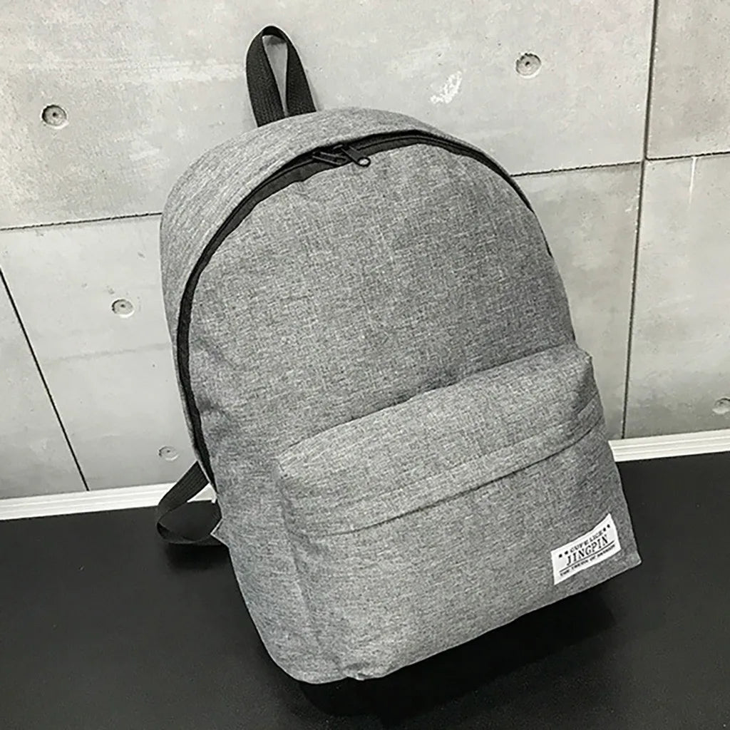 Girls Canvas Backpack College Student Travel Bag