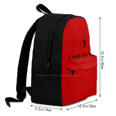 Live To Run - Large Capacity Laptop Backpack