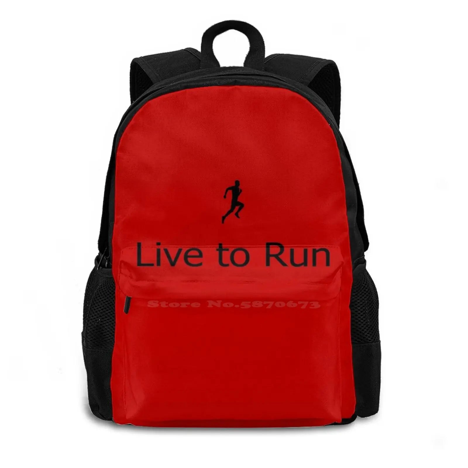 Live To Run - Large Capacity Laptop Backpack