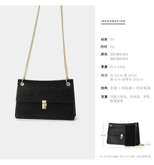 Small Square Chain Bag PU Leather Shoulder Messenger Bag