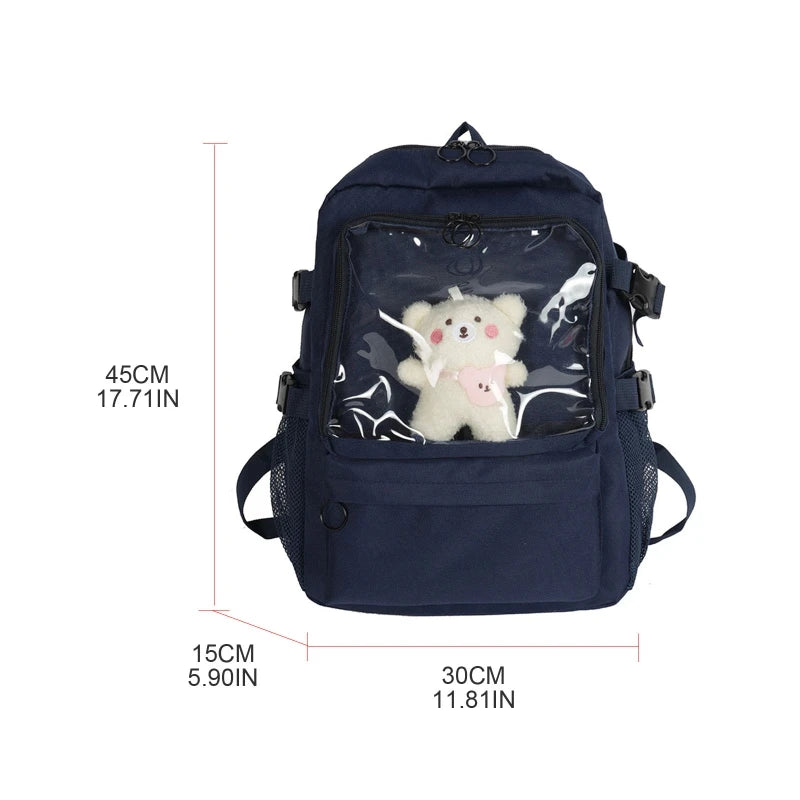 Lolita Bag Backpack Teenage Girls Schoolbag Ladies Student Nylon Daypack