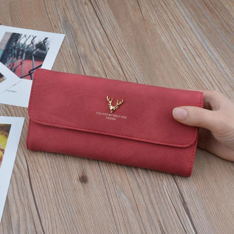 Long Ladies Wallet Soft PU Leather Large Capacity Clutch