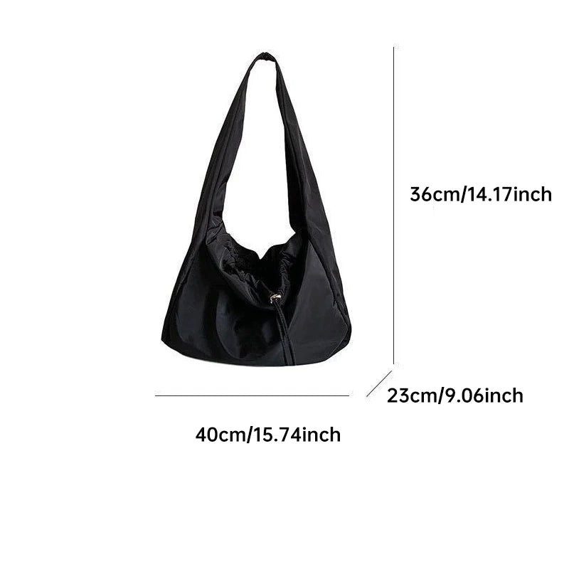 Large Capacity Nylon Shoulder Bag Purse for Women Men