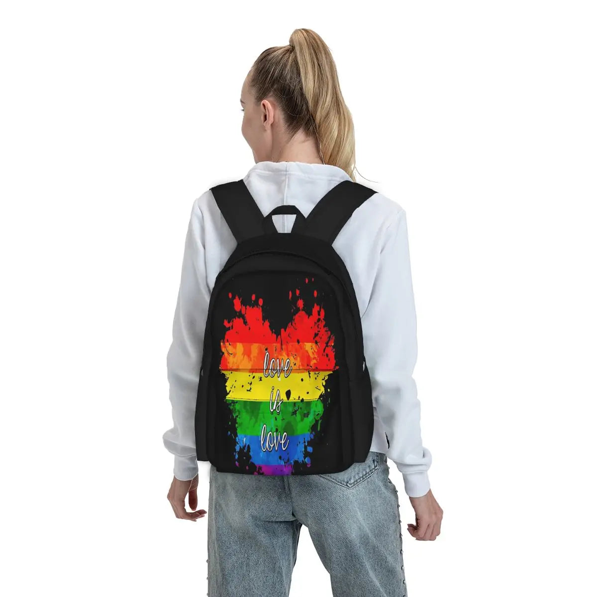 Love Is Love 2 Backpacks Men's Backpacks Bags For Women School