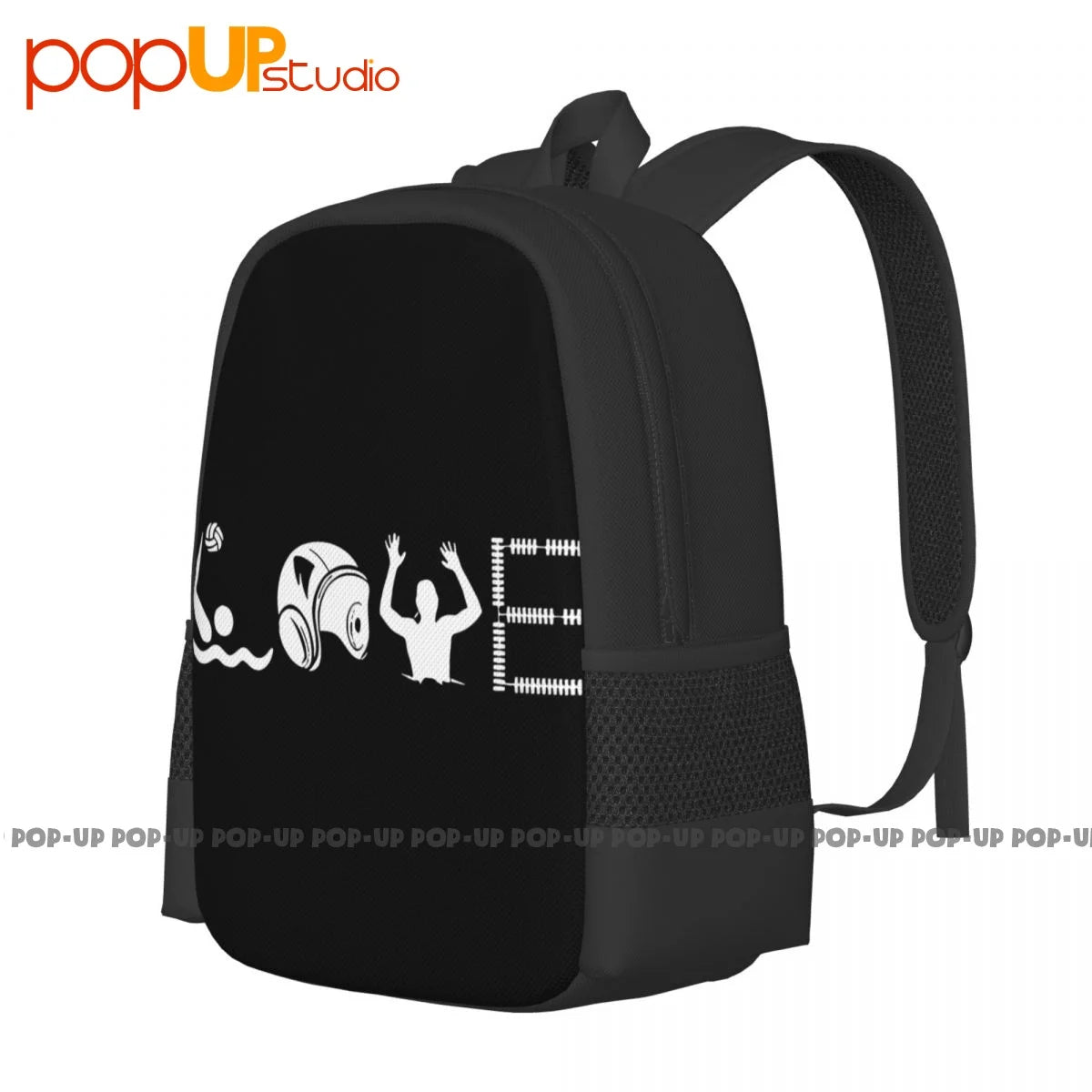 Love Water Polo Coye Backpack Large Capacity Schoolbag Storage Bag