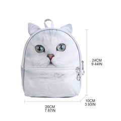 3D Animal Print Mini Backpack Lightweight Daypack Schoolbag Gift