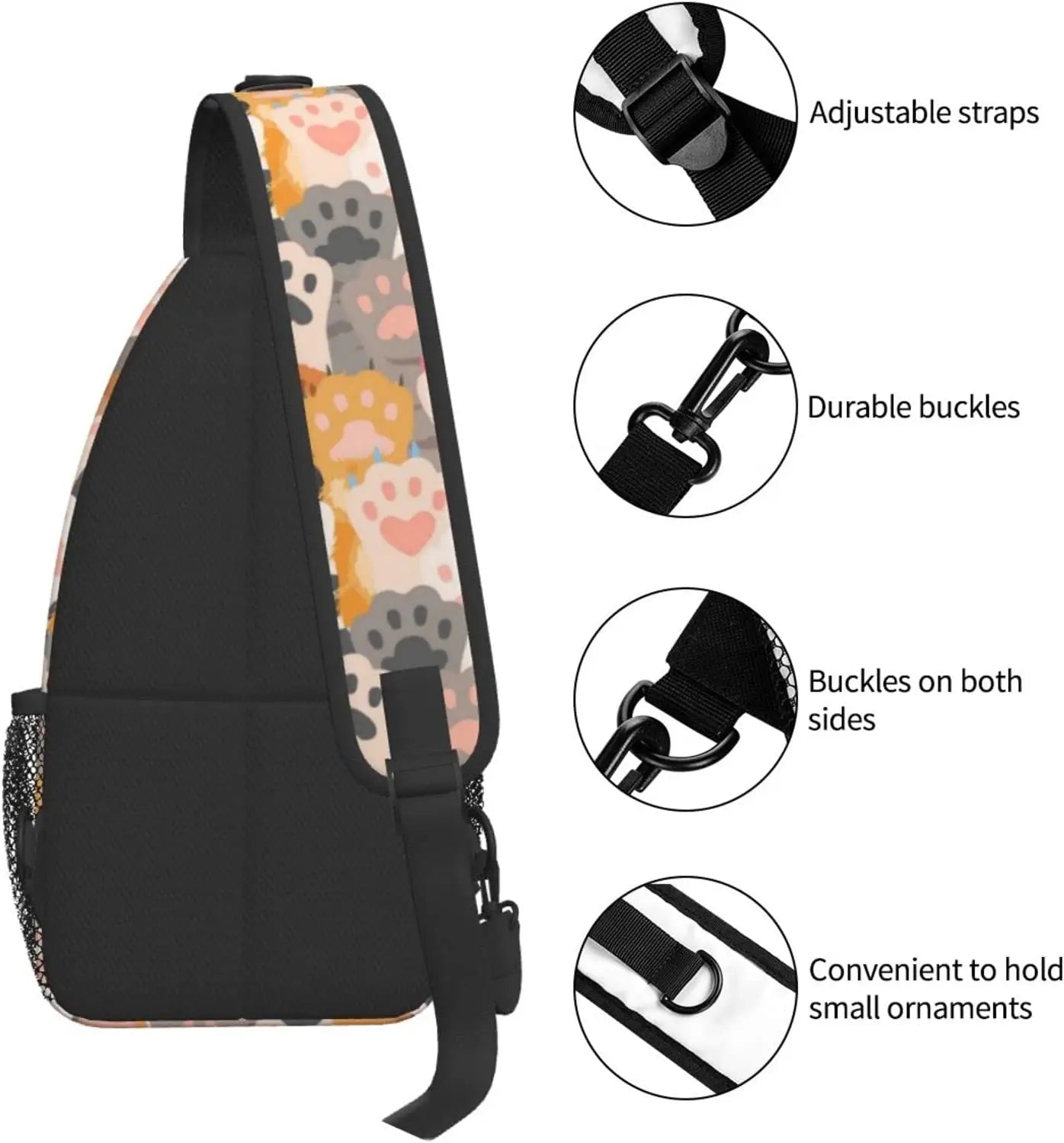 Lovely Cats Sling Backpack Casual Crossbody Shoulder Bag