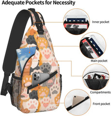 Lovely Cats Sling Backpack Casual Crossbody Shoulder Bag