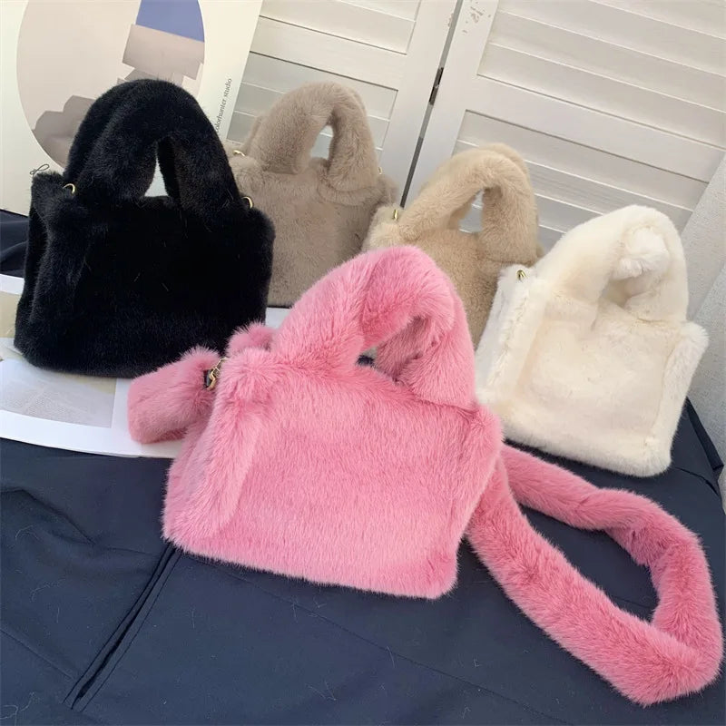 Soft Plush Crossbody Bag Women's Shoulder Purse