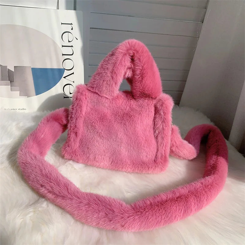 Soft Plush Crossbody Bag Women's Shoulder Purse