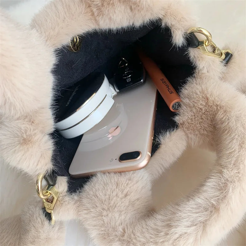 Soft Plush Crossbody Bag Women's Shoulder Purse