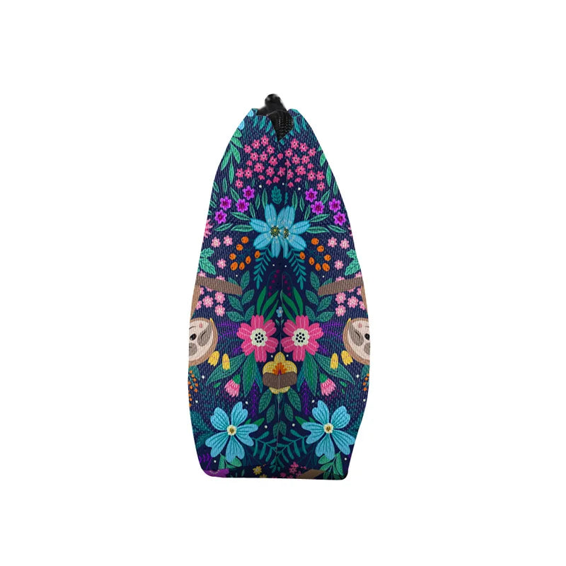 Monkey Printed Pencil Bag and Cosmetics Organizer for Travel