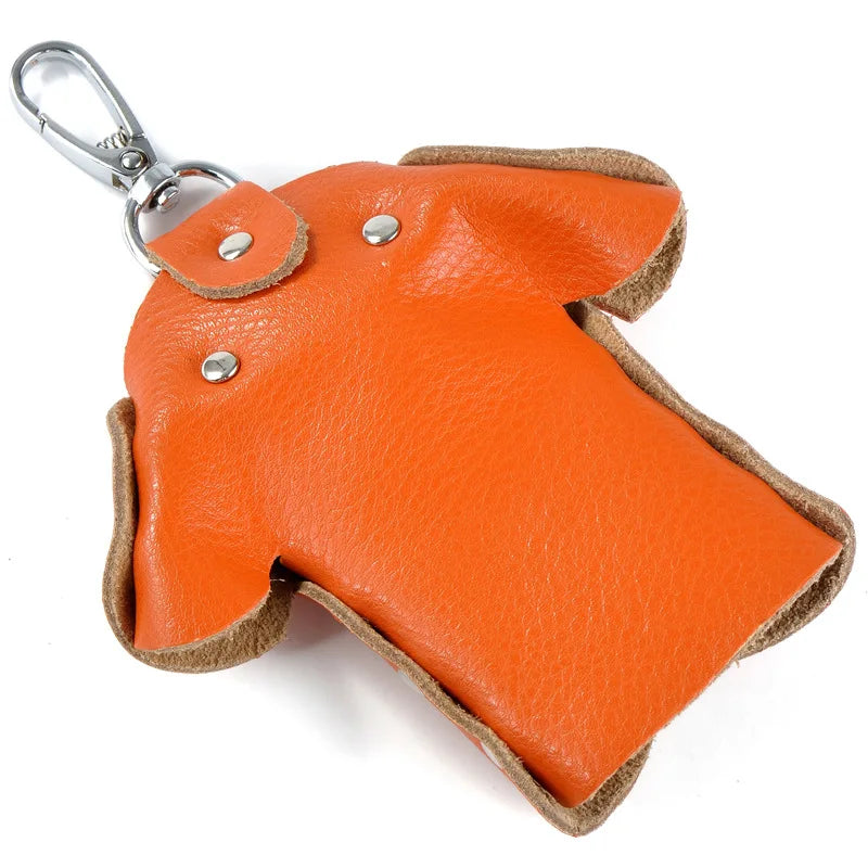 Second Layer Cow Leather Key Holders with Metal Buckle